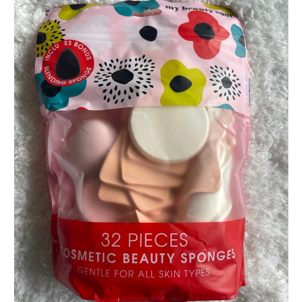 My Beauty Spot 32 Piece Cosmetic Beauty Sponges Set Gentle All Skin Types NEW